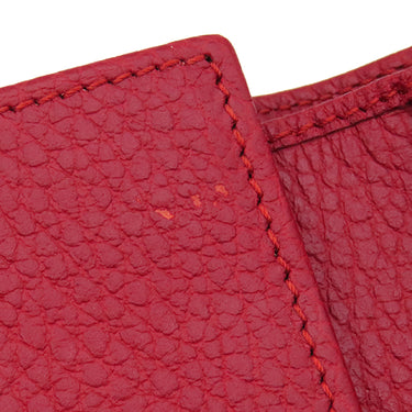 グッチ GUCCI プチマーモント コンパクトウォレット 474746 レッド レザー 三つ折り財布 ゴールド金具 赤 ダブルG