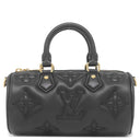 ルイヴィトン LOUIS VUITTON パピヨン BB バブルグラム M59800 ブラック モノグラムアンプラント 2WAYバッグ ゴールド金具 3WAY