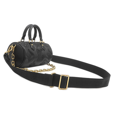 ルイヴィトン LOUIS VUITTON パピヨン BB バブルグラム M59800 ブラック モノグラムアンプラント 2WAYバッグ ゴールド金具 3WAY
