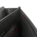 サンローラン SAINT LAURENT ビジネス カードケース 469338 ブラック レザー カードケース シルバー金具 黒 カード入れ 名刺入れ