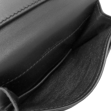 サンローラン SAINT LAURENT ビジネス カードケース 469338 ブラック レザー カードケース シルバー金具 黒 カード入れ 名刺入れ