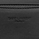 サンローラン SAINT LAURENT ビジネス カードケース 469338 ブラック レザー カードケース シルバー金具 黒 カード入れ 名刺入れ