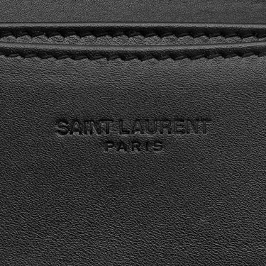 サンローラン SAINT LAURENT ビジネス カードケース 469338 ブラック レザー カードケース シルバー金具 黒 カード入れ 名刺入れ