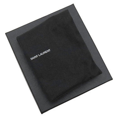 サンローラン SAINT LAURENT ビジネス カードケース 469338 ブラック レザー カードケース シルバー金具 黒 カード入れ 名刺入れ