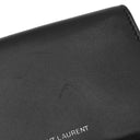 サンローラン SAINT LAURENT ビジネス カードケース 469338 ブラック レザー カードケース シルバー金具 黒 カード入れ 名刺入れ