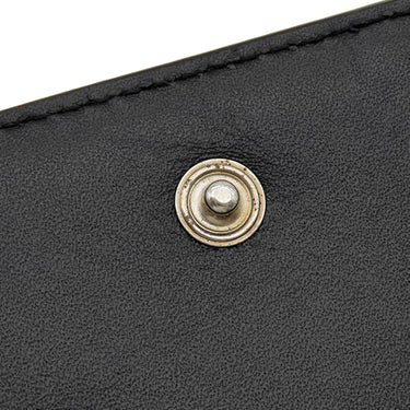 サンローラン SAINT LAURENT ビジネス カードケース 469338 ブラック レザー カードケース シルバー金具 黒 カード入れ 名刺入れ