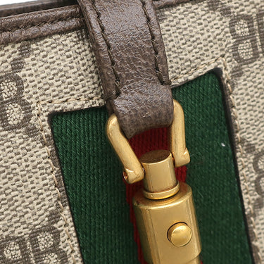 バレンシアガ BALENCIAGA ザ ハッカー プロジェクト ジャッキー 1961 680132 ベージュ×エボニー キャンバス レザー 2WAYバッグ ゴールド金具 茶 GUCCI グッチ コラボ