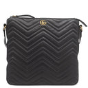 グッチ GUCCI GGマーモント キルティング 523369 ブラック レザー ショルダーバッグ ゴールド金具 ダブルG
