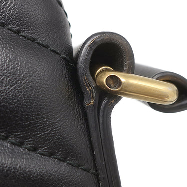 グッチ GUCCI GGマーモント キルティング 523369 ブラック レザー ショルダーバッグ ゴールド金具 ダブルG