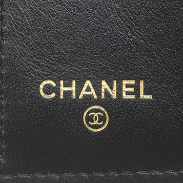 シャネル CHANEL マトラッセ スモール フラップ AP3081 ブラック レザー キャビアスキン 三つ折り財布 ゴールド金具 ダブルC ハート スペード