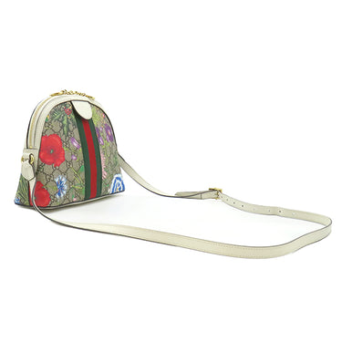 グッチ GUCCI オフィディア GG フローラ 499621 ベージュ×ホワイト GGスプリームキャンバス レザー ショルダーバッグ ゴールド金具 花柄