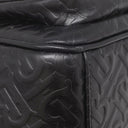 バーバリー BURBERRY TBモノグラム カメラバッグ ブラック レザー ショルダーバッグ シルバー金具 黒