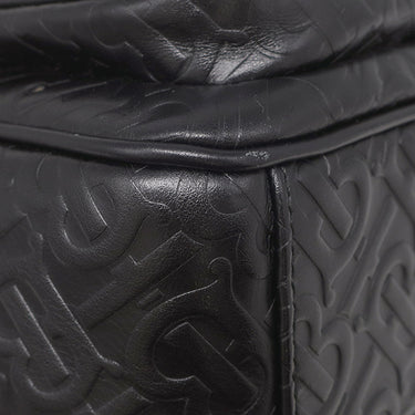 バーバリー BURBERRY TBモノグラム カメラバッグ ブラック レザー ショルダーバッグ シルバー金具 黒