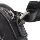 バーバリー BURBERRY TBモノグラム カメラバッグ ブラック レザー ショルダーバッグ シルバー金具 黒