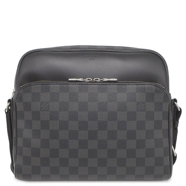 ルイヴィトン LOUIS VUITTON デイトンPM N41408 ダミエグラフィット ダミエグラフィットキャンバス レザー ショルダーバッグ シルバー金具 メッセンジャーバッグ