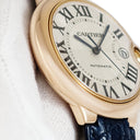 腕時計 カルティエ Cartier バロンブルー ドゥ カルティエ W6900651 自動巻き メンズ OH済 K18RG無垢 ギョウシェ 青針 デイト