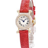 腕時計 カルティエ Cartier ミニ ディアボロ W1511556 クオーツ レディース K18YG無垢 ダイヤ ラウンド 青針 ローマン