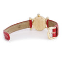 腕時計 カルティエ Cartier ミニ ディアボロ W1511556 クオーツ レディース K18YG無垢 ダイヤ ラウンド 青針 ローマン