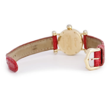 腕時計 カルティエ Cartier ミニ ディアボロ W1511556 クオーツ レディース K18YG無垢 ダイヤ ラウンド 青針 ローマン