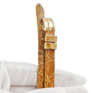 ヴァンクリーフアーペル Van Cleef & Arpels 純正 クロコバンド ブラウン クロコダイル K18PG 腕時計パーツ 替え ベルト 純正K18PG無垢製尾錠付き バネ棒付き 10ｍｍ ブラウン 茶