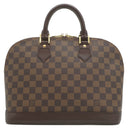 ルイヴィトン LOUIS VUITTON アルマ N51131 ダミエエベヌ ダミエキャンバス ハンドバッグ ゴールド金具 茶 赤
