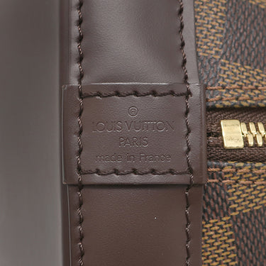 ルイヴィトン LOUIS VUITTON アルマ N51131 ダミエエベヌ ダミエキャンバス ハンドバッグ ゴールド金具 茶 赤