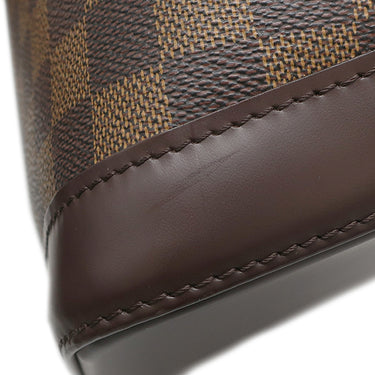 ルイヴィトン LOUIS VUITTON アルマ N51131 ダミエエベヌ ダミエキャンバス ハンドバッグ ゴールド金具 茶 赤