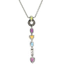 ブルガリ BVLGARI アレグラ マルチカラー マルチカラー×ホワイトゴールド K18WG ダイヤモンド マルチストーン ネックレス 18金 ダイヤ カラーストーン ステーションドロップ