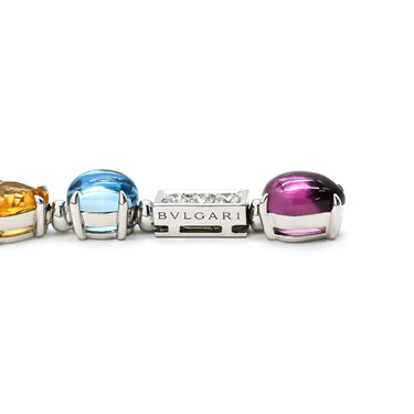 ブルガリ BVLGARI アレグラ マルチカラー マルチカラー×ホワイトゴールド K18WG ダイヤモンド マルチストーン ネックレス 18金 ダイヤ カラーストーン ステーションドロップ