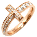 ティファニー Tiffany & Co T ワン ダイヤ ローズゴールド K18PG ダイヤモンド リング 指輪 ピンクゴールド T&Co. Au750 18K 11.5号