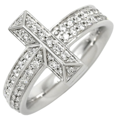 ティファニー Tiffany & Co T ワン ワイド ダイヤ 68170117 ホワイトゴールド K18WG ダイヤモンド リング 指輪 T&Co. 750 18K WG ラウンドブリリアント 12号