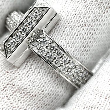 ティファニー Tiffany & Co T ワン ワイド ダイヤ 68170117 ホワイトゴールド K18WG ダイヤモンド リング 指輪 T&Co. 750 18K WG ラウンドブリリアント 12号