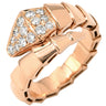 ブルガリ BVLGARI セルペンティ ヴァイパー ダイヤ 345218 ピンクゴールド K18PG ダイヤモンド 14039 リング 指輪 18K PG パヴェ シングルコイル 15号