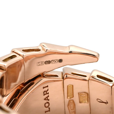 ブルガリ BVLGARI セルペンティ ヴァイパー ダイヤ 345218 ピンクゴールド K18PG ダイヤモンド 14039 リング 指輪 18K PG パヴェ シングルコイル 15号