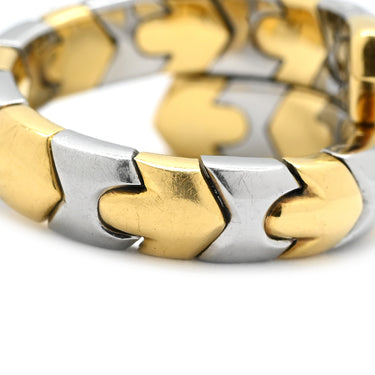 ブルガリ BVLGARI アルベアーレ リング イエローゴールド×シルバー K18YG ステンレススチール 14038 リング 指輪 18K 750 18金 K18YG×SS コンビ 13号