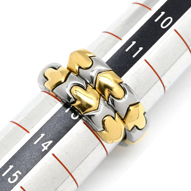 ブルガリ BVLGARI アルベアーレ リング イエローゴールド×シルバー K18YG ステンレススチール 14038 リング 指輪 18K 750 18金 K18YG×SS コンビ 13号