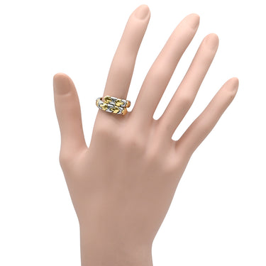 ブルガリ BVLGARI アルベアーレ リング イエローゴールド×シルバー K18YG ステンレススチール 14038 リング 指輪 18K 750 18金 K18YG×SS コンビ 13号