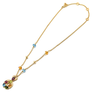 ブルガリ BVLGARI アストラーレ チェルキ ラージ イエローゴールドXマルチカラー K18YG ダイヤモンド マルチストーン ネックレス ペンダント ダイヤ マルチカラーストーン 18K 750YG