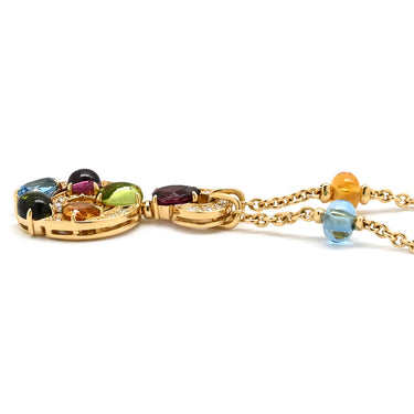 ブルガリ BVLGARI アストラーレ チェルキ ラージ イエローゴールドXマルチカラー K18YG ダイヤモンド マルチストーン ネックレス ペンダント ダイヤ マルチカラーストーン 18K 750YG