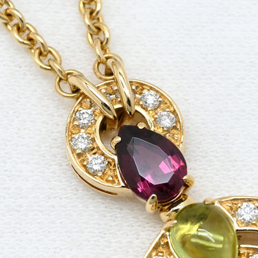 ブルガリ BVLGARI アストラーレ チェルキ ラージ イエローゴールドXマルチカラー K18YG ダイヤモンド マルチストーン ネックレス ペンダント ダイヤ マルチカラーストーン 18K 750YG