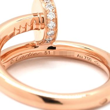 カルティエ Cartier ジュストアンクル ダイヤ B4094851 ピンクゴールド K18PG ダイヤモンド #51(JP11) リング 指輪 750 18K PG JUSTE UN CLOU 11号