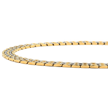 カルティエ Cartier マイヨン パンテール 5連 3ロウ イエローゴールド×シルバー K18YG ステンレススチール ネックレス Au750 K18 ツートーン YG×SS ヴィンテージ