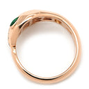 ブルガリ BVLGARI セルペンティ 352688 グリーンXピンクゴールド K18PG ダイヤモンド マラカイト リング 指輪 スネーク 750AU 18K PG ダイヤ マラカイト 16.5号