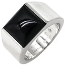 カルティエ Cartier タンクマックス ホワイトゴールド×ブラック K18WG オニキス #57 リング 指輪 黒 Au750 18K 18金 オニキス 幅広 スクエア 17号