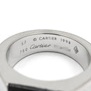 カルティエ Cartier タンクマックス ホワイトゴールド×ブラック K18WG オニキス #57 リング 指輪 黒 Au750 18K 18金 オニキス 幅広 スクエア 17号