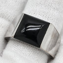 カルティエ Cartier タンクマックス ホワイトゴールド×ブラック K18WG オニキス #57 リング 指輪 黒 Au750 18K 18金 オニキス 幅広 スクエア 17号