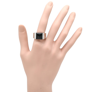 カルティエ Cartier タンクマックス ホワイトゴールド×ブラック K18WG オニキス #57 リング 指輪 黒 Au750 18K 18金 オニキス 幅広 スクエア 17号