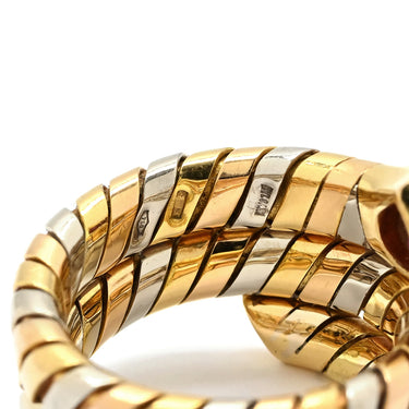 ブルガリ BVLGARI トゥボガス イエローゴールドXピンクゴールドXホワイトゴールド K18YG K18PG K18WG トルマリン リング 指輪 3カラー 750 18K 18金 14.5号