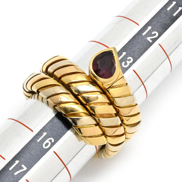 ブルガリ BVLGARI トゥボガス イエローゴールドXピンクゴールドXホワイトゴールド K18YG K18PG K18WG トルマリン リング 指輪 3カラー 750 18K 18金 14.5号