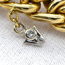 ミキモト MIKIMOTO ゴールドチェーンネックレス イエローゴールド K18YG K18WG ダイヤモンド ネックレス MIKIMOTO Au750 18K 18金 YG Wellendorff ダイヤ Wチャーム付き